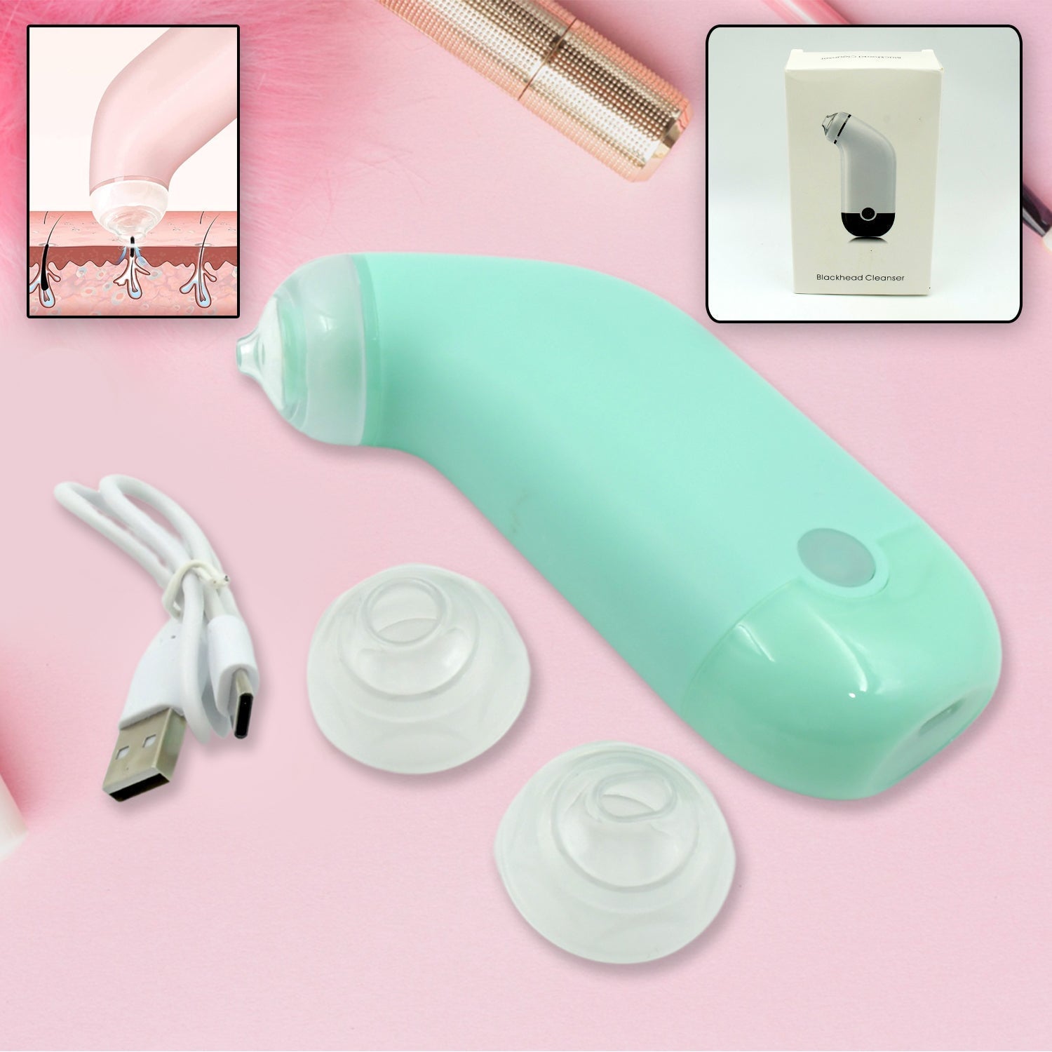 Mini Handheld Vacuum Blackhead Remover – Facial Massage & Spot Lifting (1 Pc) Mini Handheld Vacuum Blackhead Remover – Facial Massage & Spot Lifting (1 Pc)